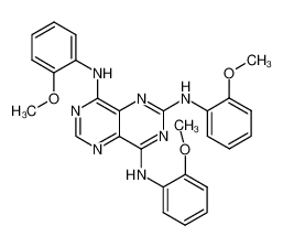 N,N',N'-tris-(2-methoxy-phenyl)-pyrimido[5,4-d]pyrimidine-2,4,8-triamine_96178-21-1