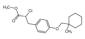methyl (-)-(2R)-2-chloro-3-(4-(1-methylcyclohexylmethoxy)phenyl)propionate_96206-80-3