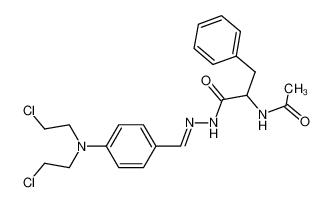 N-Acetyl-DL-Phe-(N2-4-(bis-(2-chlor-aethyl)-amino)-benzyliden-hydrazid)_96215-05-3