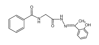 o-hydroxyacetophenone (N-benzoyl)glycyl hydrazone_96221-43-1