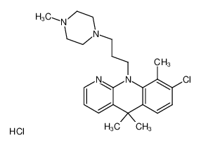 8-Chloro-5,5,9-trimethyl-10-[3-(4-methyl-piperazin-1-yl)-propyl]-5,10-dihydro-benzo[b][1,8]naphthyridine; hydrochloride_96221-90-8