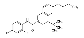 1-(4-butylbenzyl)-3-(2,4-difluorophenyl)-1-(3,3-dimethylbutyl)urea_96224-38-3