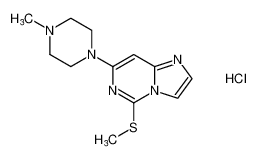 7-(4-methylpiperazin-1-yl)-5-(methylthio)imidazo[1,2-c]pyrimidine hydrochloride_96225-87-5
