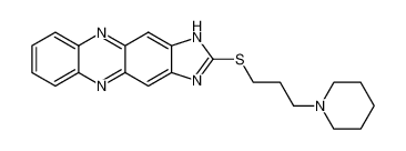1H-Imidazo[4,5-b]phenazine, 2-[[3-(1-piperidinyl)propyl]thio]-_96235-43-7