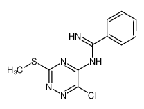 3-(methylthio)-5-benzamido-6-chloro-1,2,4-triazine_96259-40-4
