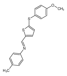 N-[5-(4-methoxy-phenylsulfanyl)-thiophen-2-ylmethylene]-4-methyl-aniline_96264-70-9