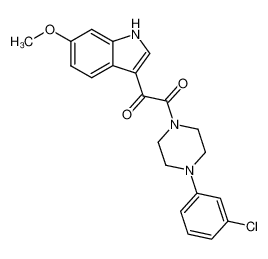1-(3-chloro-phenyl)-4-[(6-methoxy-indol-3-yl)-oxo-acetyl]-piperazine_96265-80-4