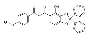 1-(2,2-diphenyl-4-hydroxy-benzo[1,3]dioxol-5-yl)-3-(4-methoxy-phenyl)-propane-1,3-dione_96271-74-8