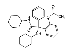 N-Cyclohexyl-α-cyclohexylamin-α-(2-acetoxy-phenyl)-α-phenylacetamid_96273-36-8