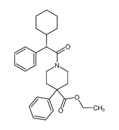 1-(cyclohexyl-phenyl-acetyl)-4-phenyl-piperidine-4-carboxylic acid ethyl ester_96275-49-9