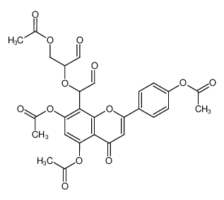 8-(Formyl-(2-acetoxy-1-formyl-ethoxy)-methyl)-5.7.4'-triacetoxy-flavon_96277-78-0