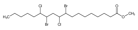 Octadecanoic acid, 9,12-dibromo-10,13-dichloro-, methyl ester_96286-64-5