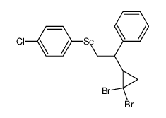 1-Chloro-4-[2-(2,2-dibromo-cyclopropyl)-2-phenyl-ethylselanyl]-benzene_96288-38-9