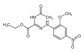 N-Acetyl-oxamidsaeure-ethylester-(4-nitro-2-methoxyphenylhydrazon)_96296-36-5