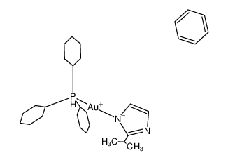 1-[tricyclohexylphosphine-gold]-2isopropylimidazole*benzene_96297-98-2