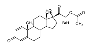 Acetic acid 2-((10R,13S,17R)-16-bromo-17-hydroxy-10,13-dimethyl-3-oxo-6,7,8,9,10,11,12,13,14,15,16,17-dodecahydro-3H-cyclopenta[a]phenanthren-17-yl)-2-oxo-ethyl ester_96309-34-1