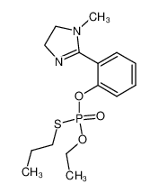Thiophosphoric acid O-ethyl ester O'-[2-(1-methyl-4,5-dihydro-1H-imidazol-2-yl)-phenyl] ester S-propyl ester_96327-83-2