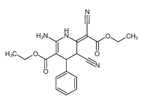 6-Amino-3-cyano-5-ethoxycarbonyl-2-(ethoxycarbonylcyanomethylene)-4-phenyl-1,2,3,4-tetrahydropyridine_96350-71-9
