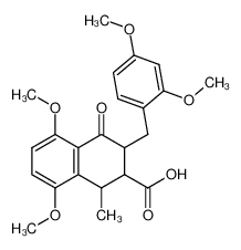 3-(2,4-Dimethoxy-benzyl)-5,8-dimethoxy-1-methyl-4-oxo-1,2,3,4-tetrahydro-naphthalene-2-carboxylic acid_96371-09-4