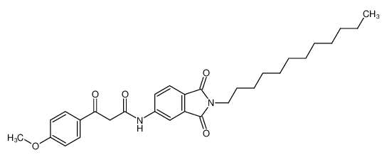 N-(2-dodecyl-1,3-dioxo-1,3-dihydro-isoindol-5-yl)-3-(4-methoxy-phenyl)-3-oxo-propionamide_96371-63-0