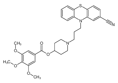 3,4,5-trimethoxy-benzoic acid 1-[3-(2-cyano-phenothiazin-10-yl)-propyl]-piperidin-4-yl ester_96372-16-6
