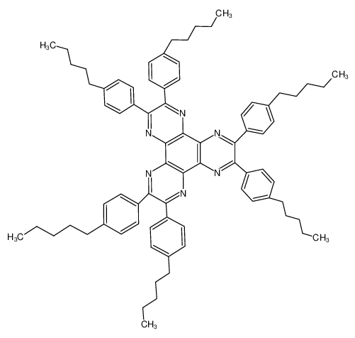 2,3,6,7,10,11-Hexakis(4-pentylphenyl)dipyrazino(2,3-f:2',3'-h)chinoxalin_96380-81-3