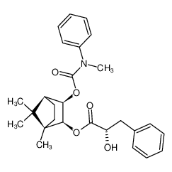 (S)-2-Hydroxy-3-phenyl-propionic acid (1R,2S,3R,4S)-1,7,7-trimethyl-3-(methyl-phenyl-carbamoyloxy)-bicyclo[2.2.1]hept-2-yl ester_96393-55-4