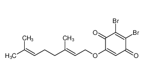 (E)-2,3-dibromo-5-((3,7-dimethylocta-2,6-dien-1-yl)oxy)cyclohexa-2,5-diene-1,4-dione_96399-28-9