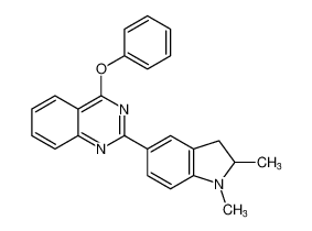 Quinazoline, 2-(2,3-dihydro-1,2-dimethyl-1H-indol-5-yl)-4-phenoxy-_96408-26-3