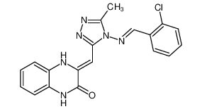 3-(4-(o-chorobenzylidenamino)-5-methyl-4H-1,2,4-triazol-3-ylmethylene)-2-oxo-1,2,3,4-tetrahydroquinoxaline_96409-38-0