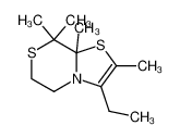 3-ethyl-2,8,8,8a-tetramethyl-5,6,8,8a-tetrahydro-thiazolo[2,3-c][1,4]thiazine_96418-93-8