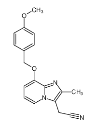 8-(4-methoxyphenylmethoxy)-2-methylimidazo[1,2-a]pyridine-3-acetonitrile_96428-39-6