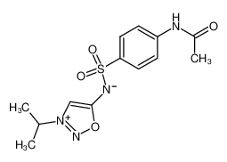 5-(4-acetylamino-benzenesulfonylamino)-3-isopropyl-[1,2,3]oxadiazolium betaine_96432-30-3