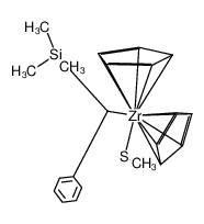 bis(η5-cyclopentadienyl)(SCH3){(phenyl)(trimethylsilyl)methyl}zirconium_96445-78-2