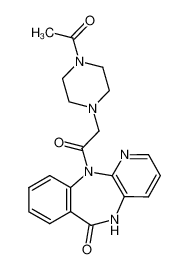 11-[2-(4-Acetyl-piperazin-1-yl)-acetyl]-5,11-dihydro-benzo[e]pyrido[3,2-b][1,4]diazepin-6-one_96448-78-1