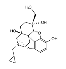 4,5α-epoxy-3,6α,14-trihydroxy-6β-ethyl-17-(cyclopropylmethyl)morphinan_96453-63-3