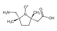 cis-2,5-dimethyl-2-(aminomethyl)-5-(2-carboxymethyl)tetrahydropyrrole-1-oxyl_96453-88-2