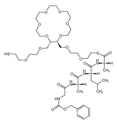 (2S,3S)-S-(N-carbobenzyloxyglycyl-L-alanyl-L-leucyl-L-alanyl)-2,3-bis(7-mercapto-2,5-dioxaheptyl)-1,4,7,10,13,16-hexaoxacyclooctadecane_96454-19-2