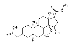 (5R,10S,13R,14S,15S)-3-Acetoxy-15-hydroxy-14-methoxy-10,13-dimethyl-hexadecahydro-cyclopenta[a]phenanthrene-17-carboxylic acid methyl ester_96458-14-9