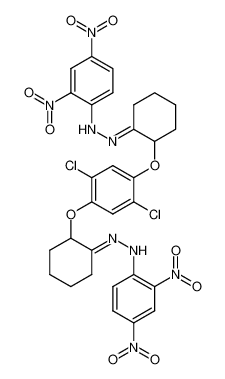 Bis-2.4-dinitrophenylhydrazon von 1.4-Di-(2-oxocyclo-hexyloxy)-2.5-dichlorbenzol_96468-02-9