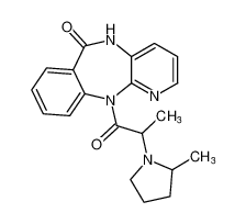 11-(2-(2-methylpyrrolidin-1-yl)propanoyl)-5,11-dihydro-6H-benzo[e]pyrido[3,2-b][1,4]diazepin-6-one_96474-08-7