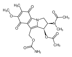 (1R,2R)-9-((carbamoyloxy)methyl)-7-methoxy-6-methyl-2-(N-methylacetamido)-5,8-dioxo-2,3,5,8-tetrahydro-1H-pyrrolo[1,2-a]indol-1-yl acetate_96479-46-8