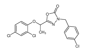 3-(4-chlorobenzyl)-5-(1-(2,4-dichlorophenoxy)ethyl)-1,3,4-oxadiazol-2(3H)-one_96494-76-7
