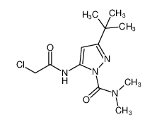 3-(tert-butyl)-5-(2-chloroacetamido)-N,N-dimethyl-1H-pyrazole-1-carboxamide_96512-13-9