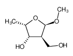 methyl 2,5-dideoxy-2-C-(hydroxymethyl)-α-L-xylo-pentofuranoside_96530-42-6