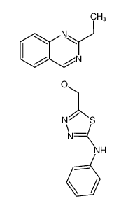 [5-(2-Ethyl-quinazolin-4-yloxymethyl)-[1,3,4]thiadiazol-2-yl]-phenyl-amine_96547-17-0