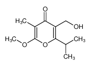 3-(hydroxymethyl)-2-isopropyl-6-methoxy-5-methyl-4H-pyran-4-one_96552-63-5