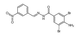 1-(4-amino-3,5-dibromobenzoyl)-2-(3-nitrobenzal)-hidrazine_96569-58-3