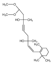 (Z)-9,9-Dimethoxy-3,7-dimethyl-1-(2,6,6-trimethyl-cyclohex-1-enyl)-non-1-en-5-yne-3,7-diol_96578-75-5
