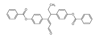 3,4-Bis-(4-benzoyloxy-phenyl)-hexen-(2)-al_96581-76-9